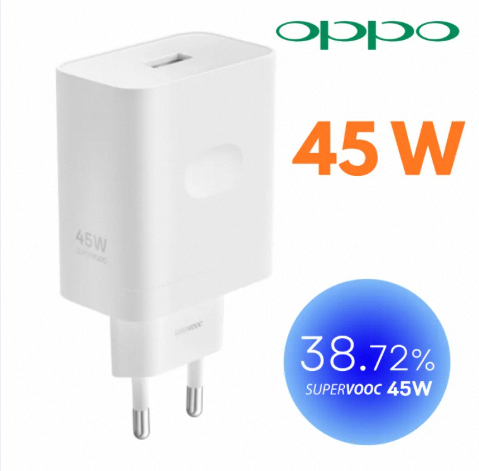 OPPO Super VOOC 45W Power Adapter Fast Charger with 1M Type-C Cable