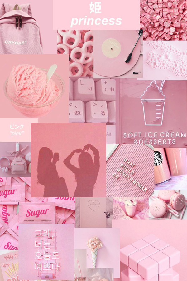 Pink Theme Aesthetic Photo Cards - 21 Cards, 4x6'' for Wall Decor