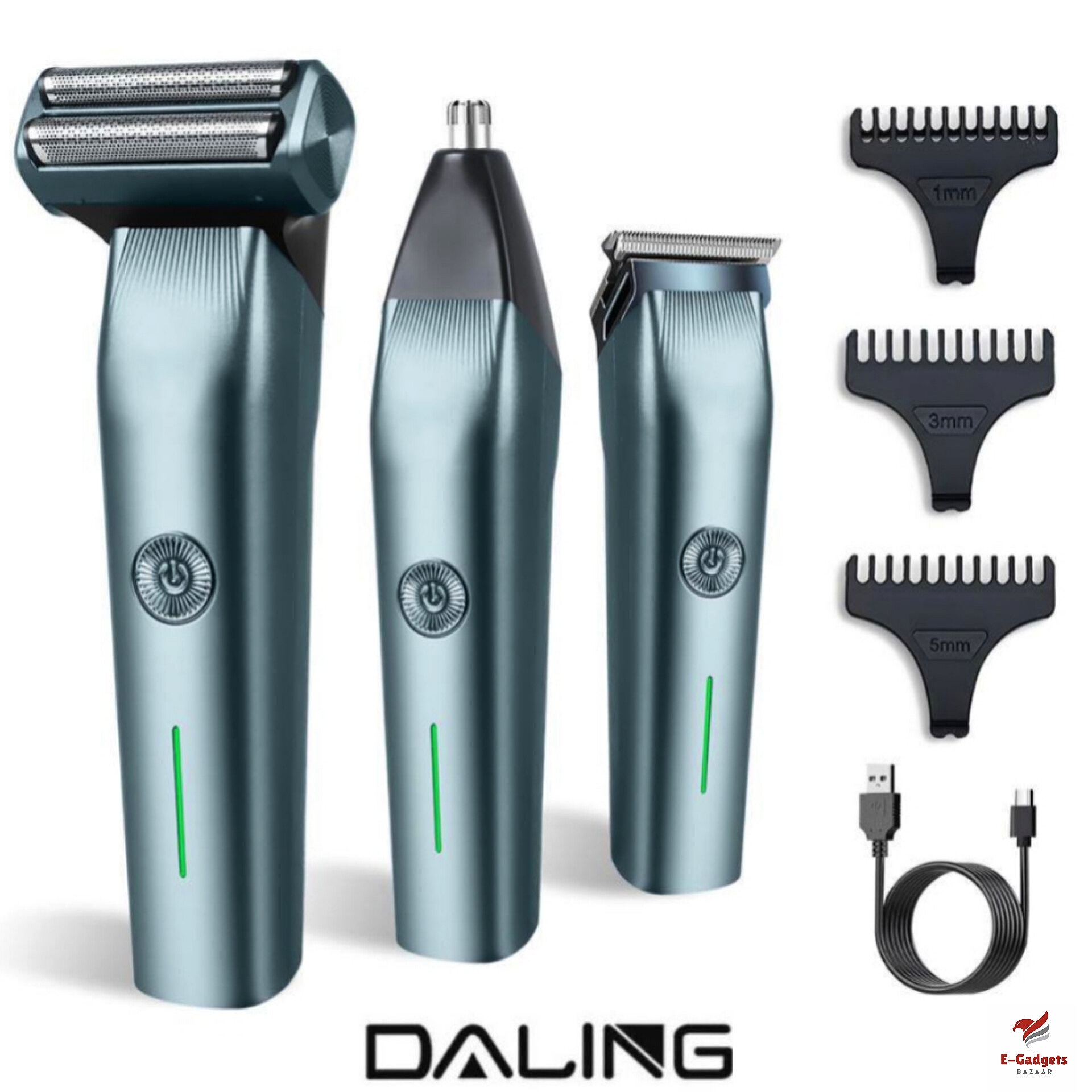 DL-9218 3 In 1 Rechargeable Hair Trimmer, Shaver, Nose Trimmer For Men. Hair Removal machine for men
