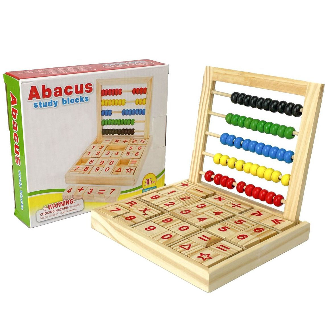 Abacus For Kids - Toy - Baby Toys - Learning Toys For Kids - Toddler Toys - Educational Toys - Kids Learning Toys - Baby Learning Toys - Early Learning Toy - Abacus - Wooden Abacus For Kids With Colorful Wooden Beads - Abacus With Blocks Number and ABC