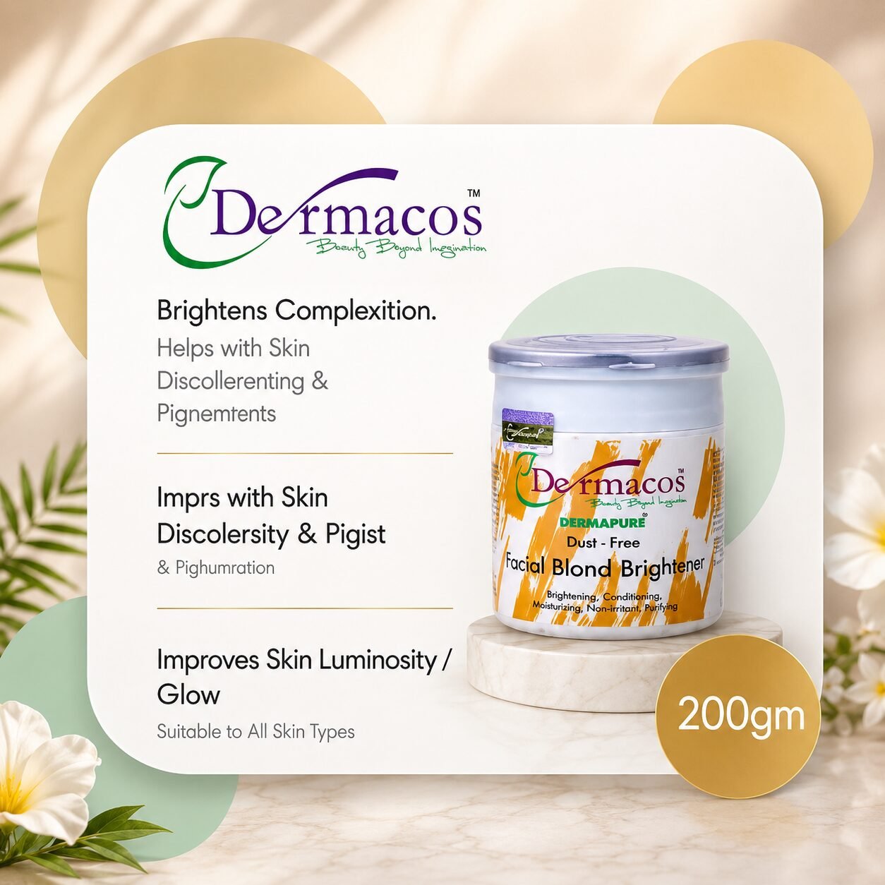 Facial Blond Brightener (200gm) | Facial Exfoliating Care