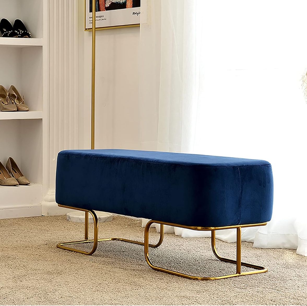 3 Seater Luxury sofa sitting Stool With Metal Stand- sofa   Chair   Stool customization