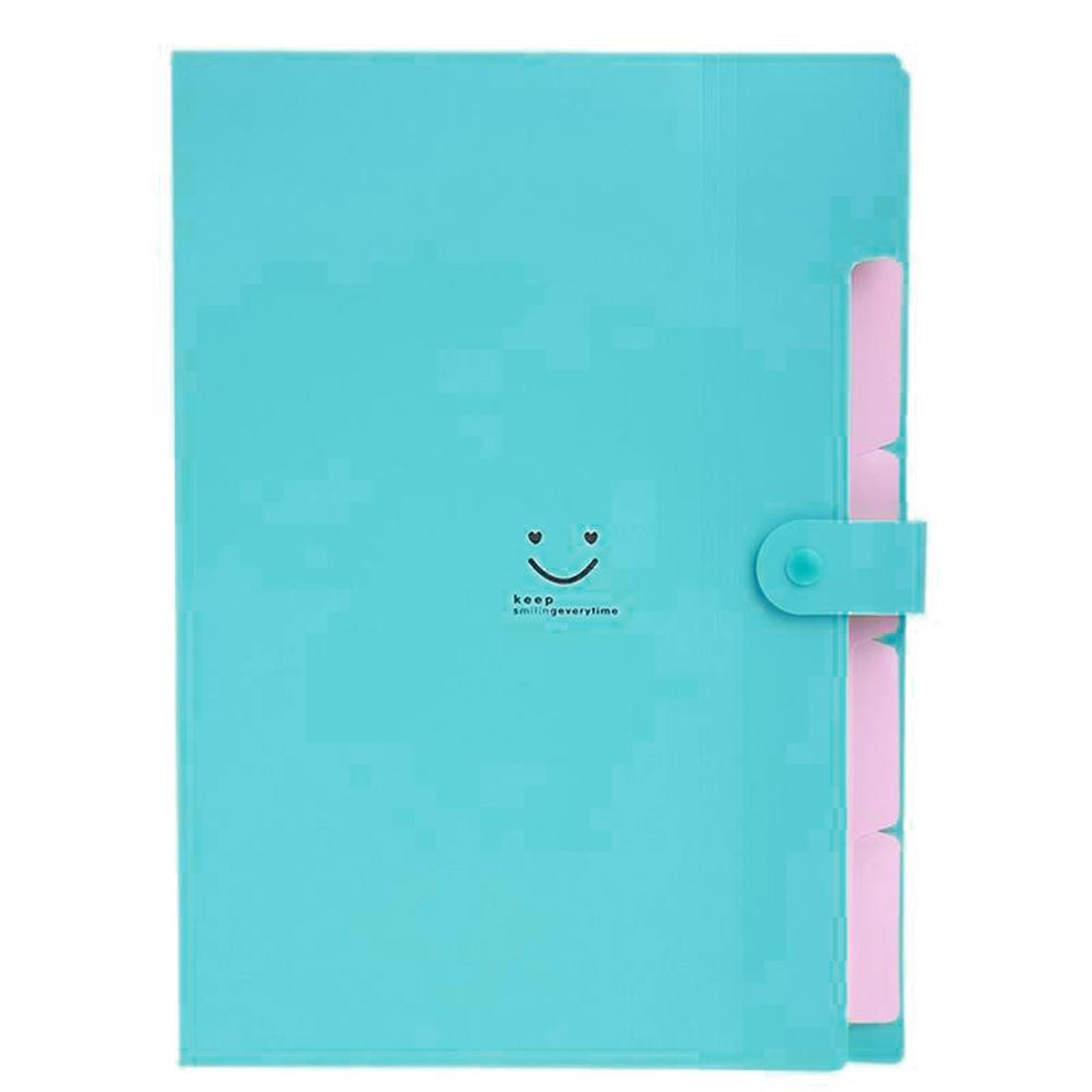 Office Plastic Folders Multi Pocket Organizer A4 File Expansion
