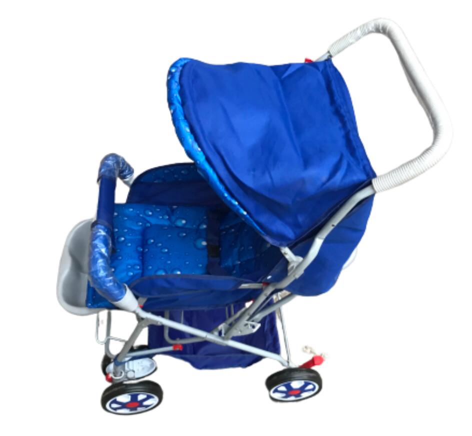 Alloy Foldable Baby Stroller Pram For Newborn  Blue/Red color with  6 Big Tyres