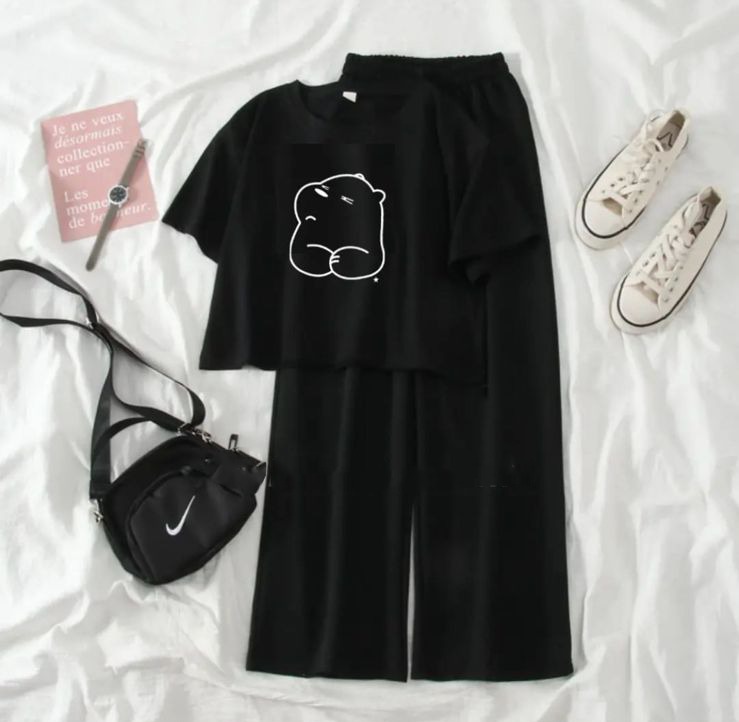 Soft and Cozy Crop Top with Flapper Trouser Ensemble for Women and Girls