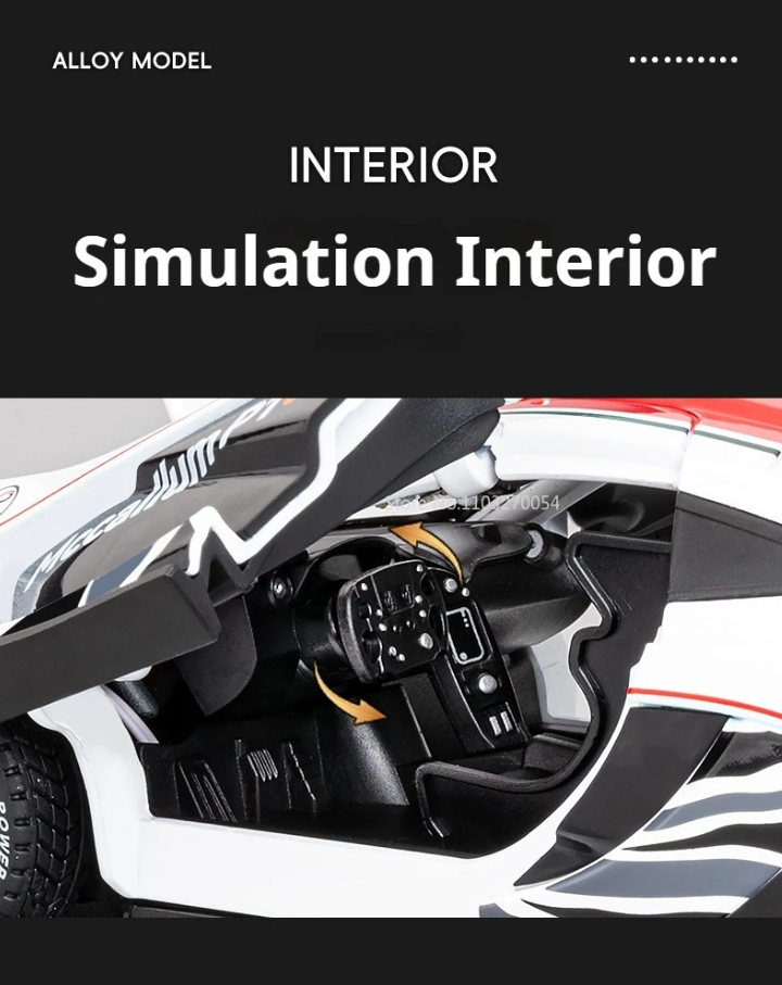 1:24 McLaren P1-GTR Track Alloy Model Simulation Rally Racing Car Diecast cars Toy Boy Car Decoration Children's gifts alternate view