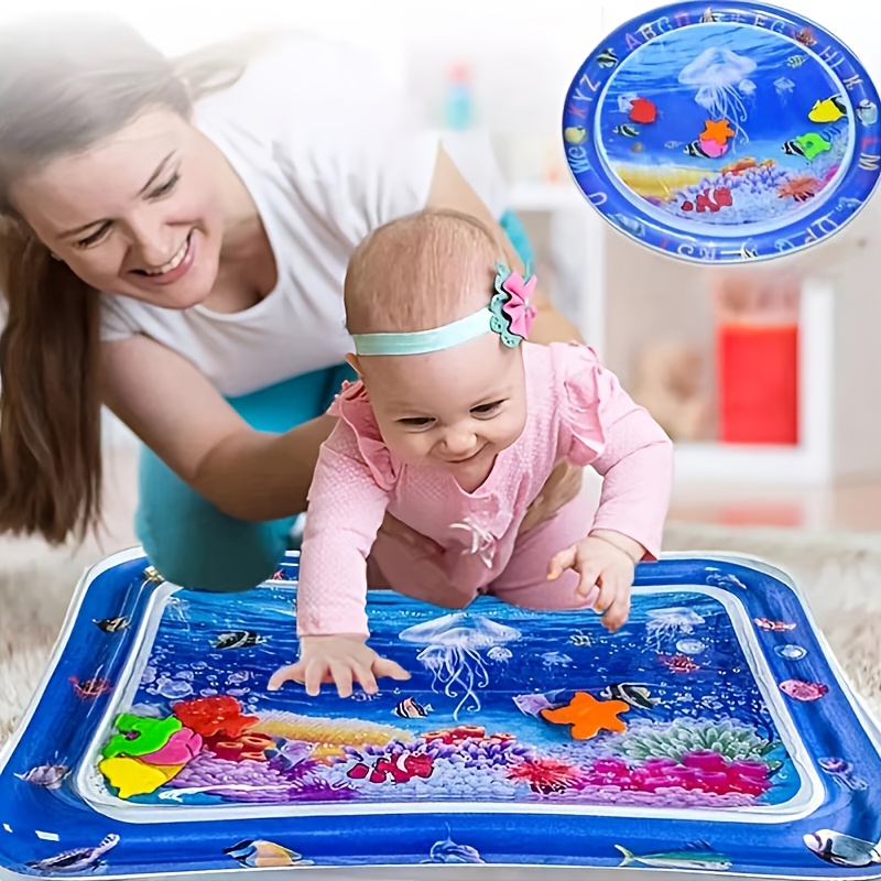 Baby Play Water Mat Inflatable Cushion Infant Toddler Thicken Toddler Activity Play Center PVC Water Mats for Baby Kids Toys