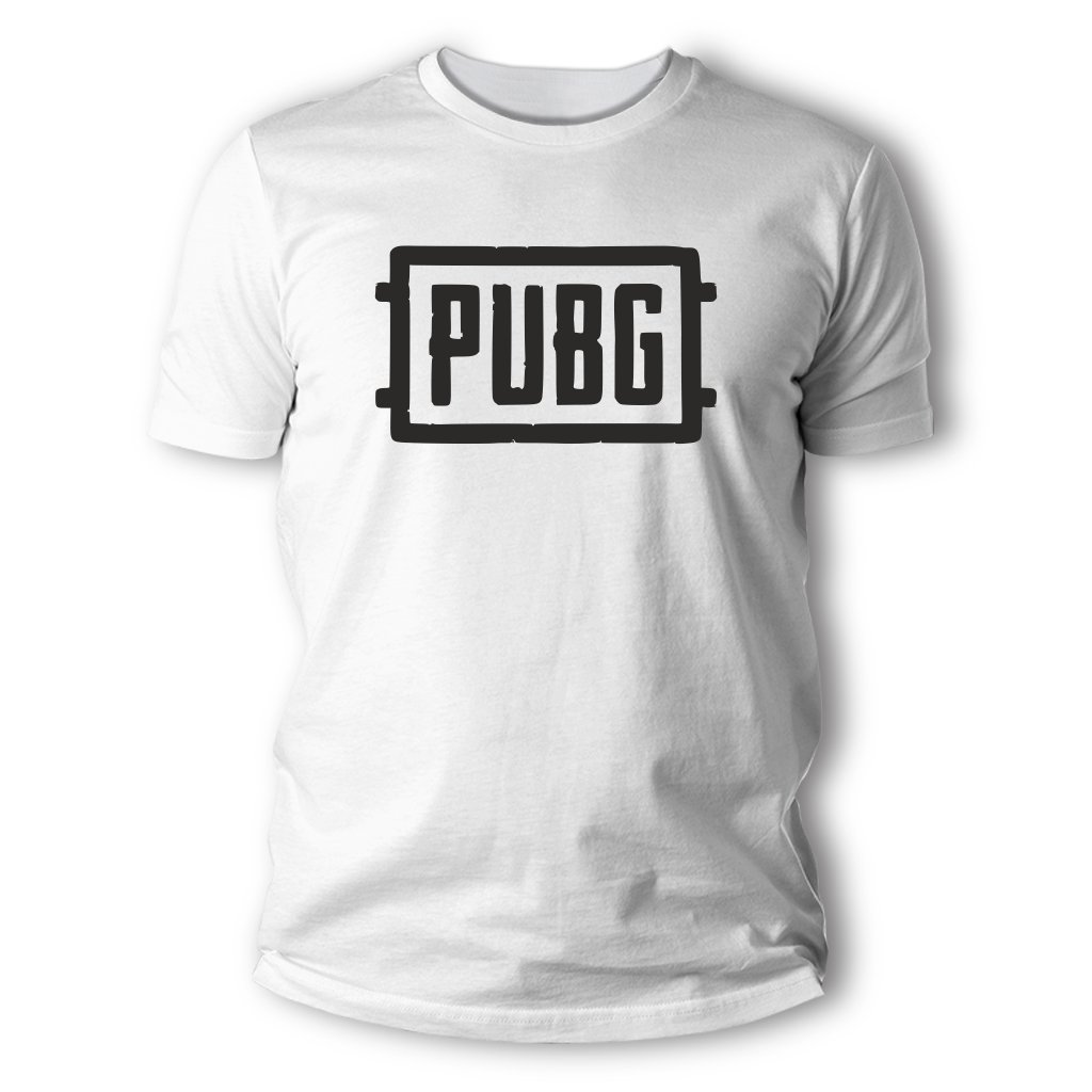 White Half Sleeves Round Neck Cotton Printed Pubg T Shirt