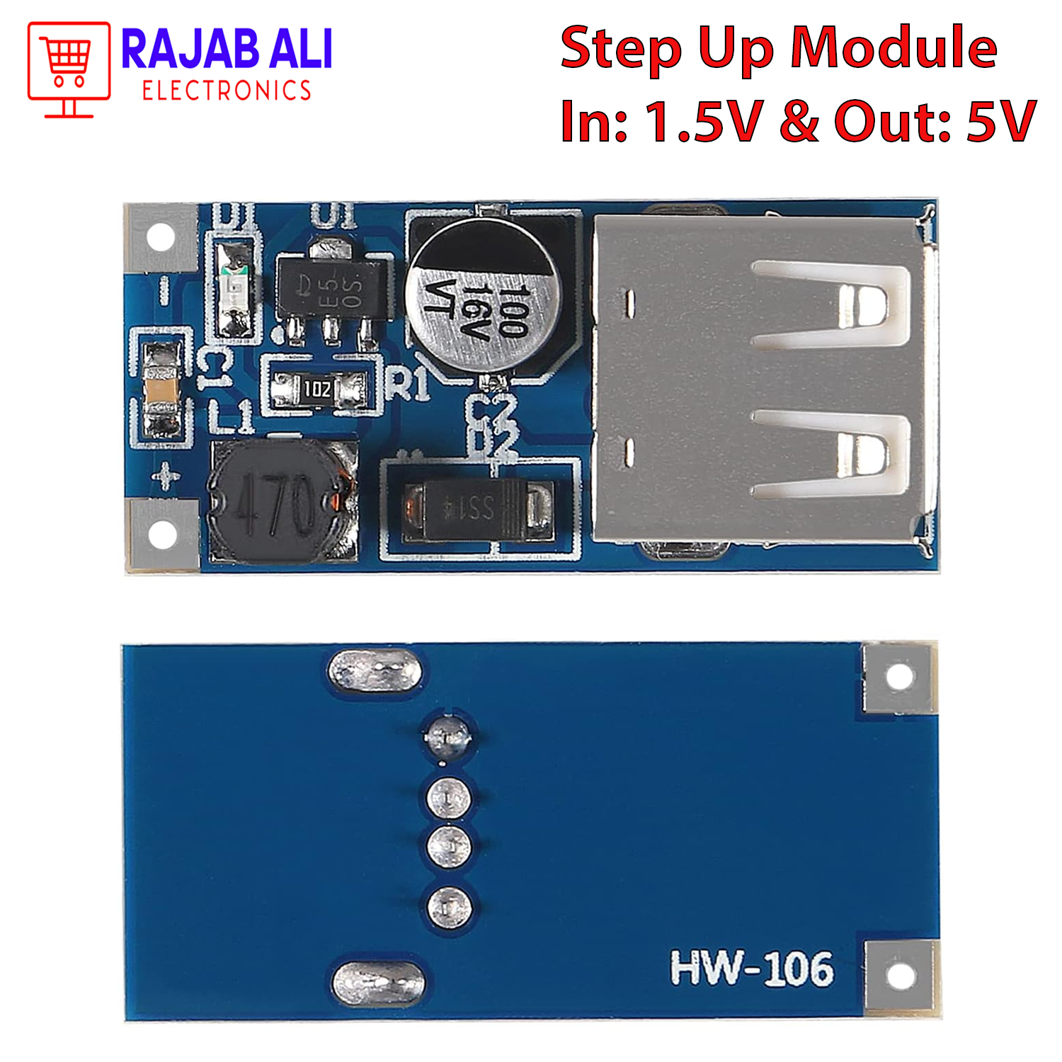 PFM Control DC-DC 0.9V-5V to 5V Converter Step Up Boost Converter Module 600MA Mobile Power Bank USB Charger Power Supply Module
