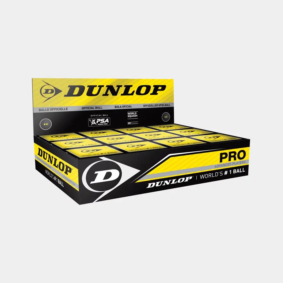 Dunlop Squash Ball-Yellow Double Dot
