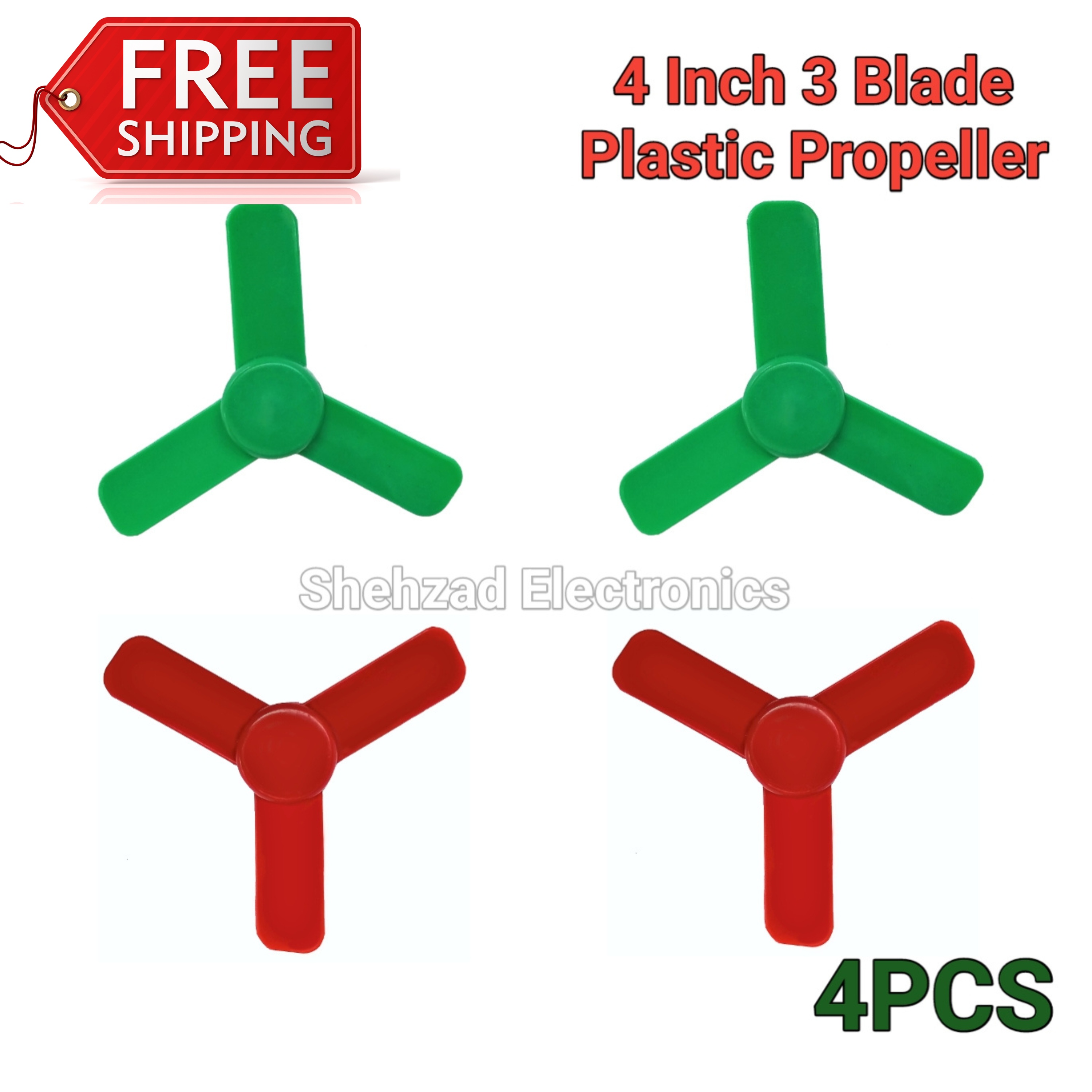 2/3PCS 3/4/7-Blade Plastic Propellers for Mini Fan & DIY Projects