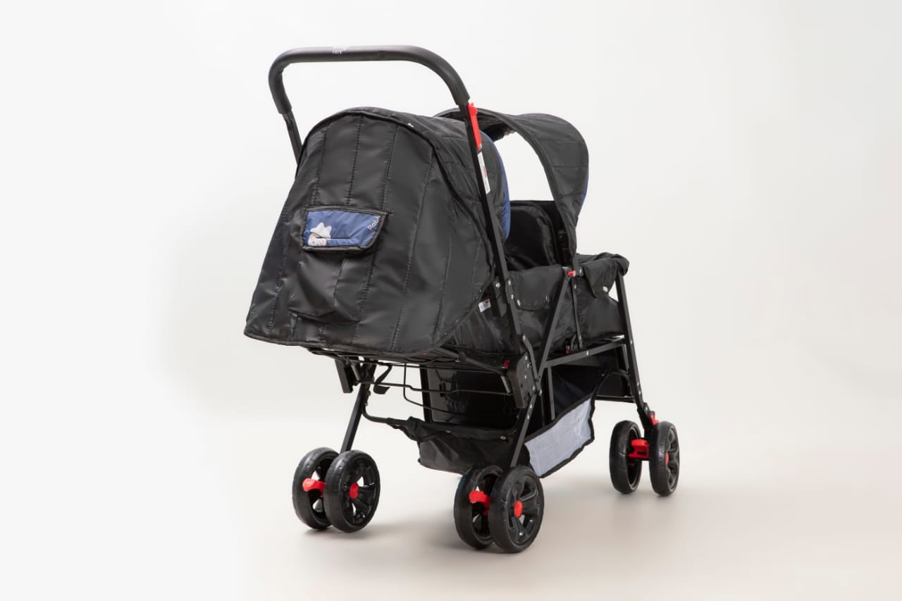 Twin Double Seat 8 Big Tyres Alloy Foldable Baby Stroller Pram