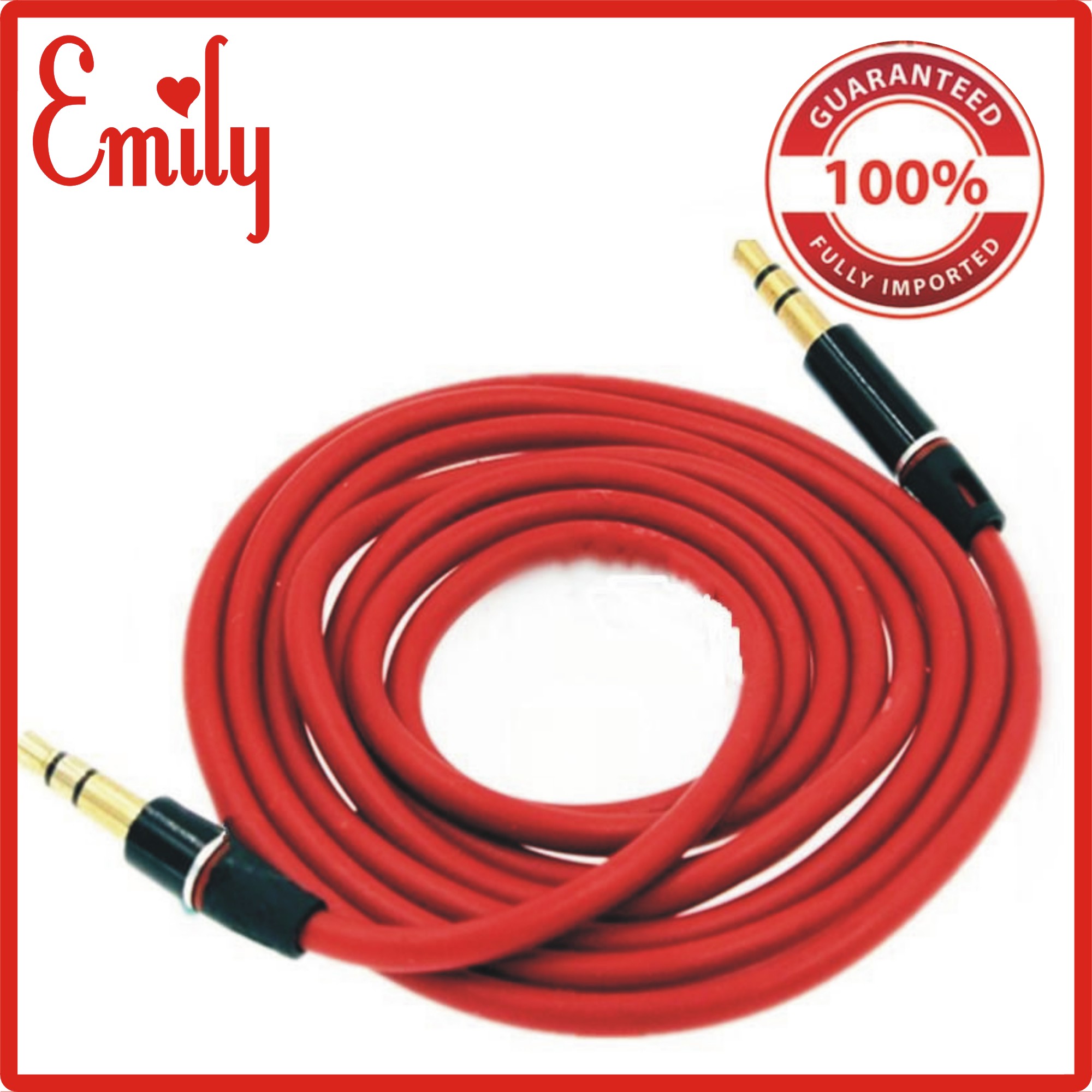 ORIGINAL AUX CABLE 48" LENGTH FOR MULTI PURPOSE 120CM EMILY ORIGINAL AUX CABLE  48" LENGTH FOR MULTI PURPOSE 120CM Auxiliary (AUX) inputs are simple audio connections that look like headphone sockets 100 PERCENT  ORIGNAL