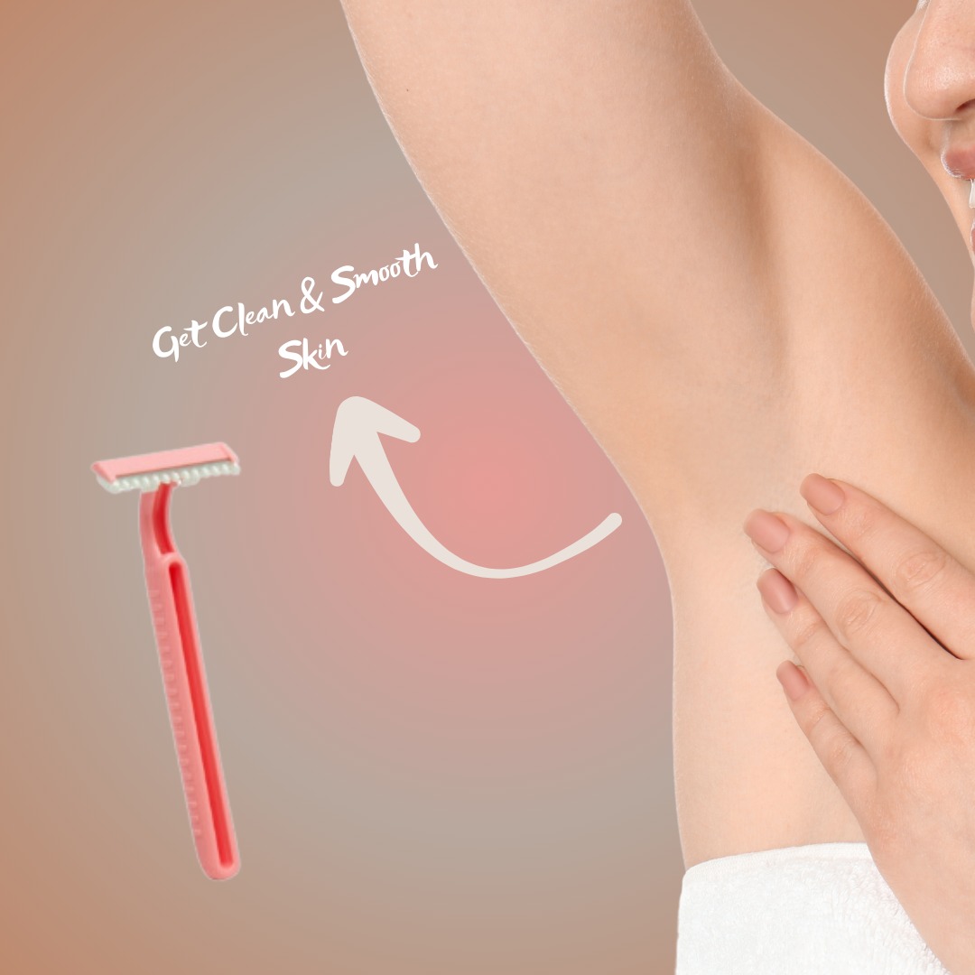 Treet Femina Body Razor Pouch - Disposable Razor for Women, Hygienic Shaving Razor for Body and Private Parts, Treet Razor for Smooth Hair Removal, Women’s Razor
