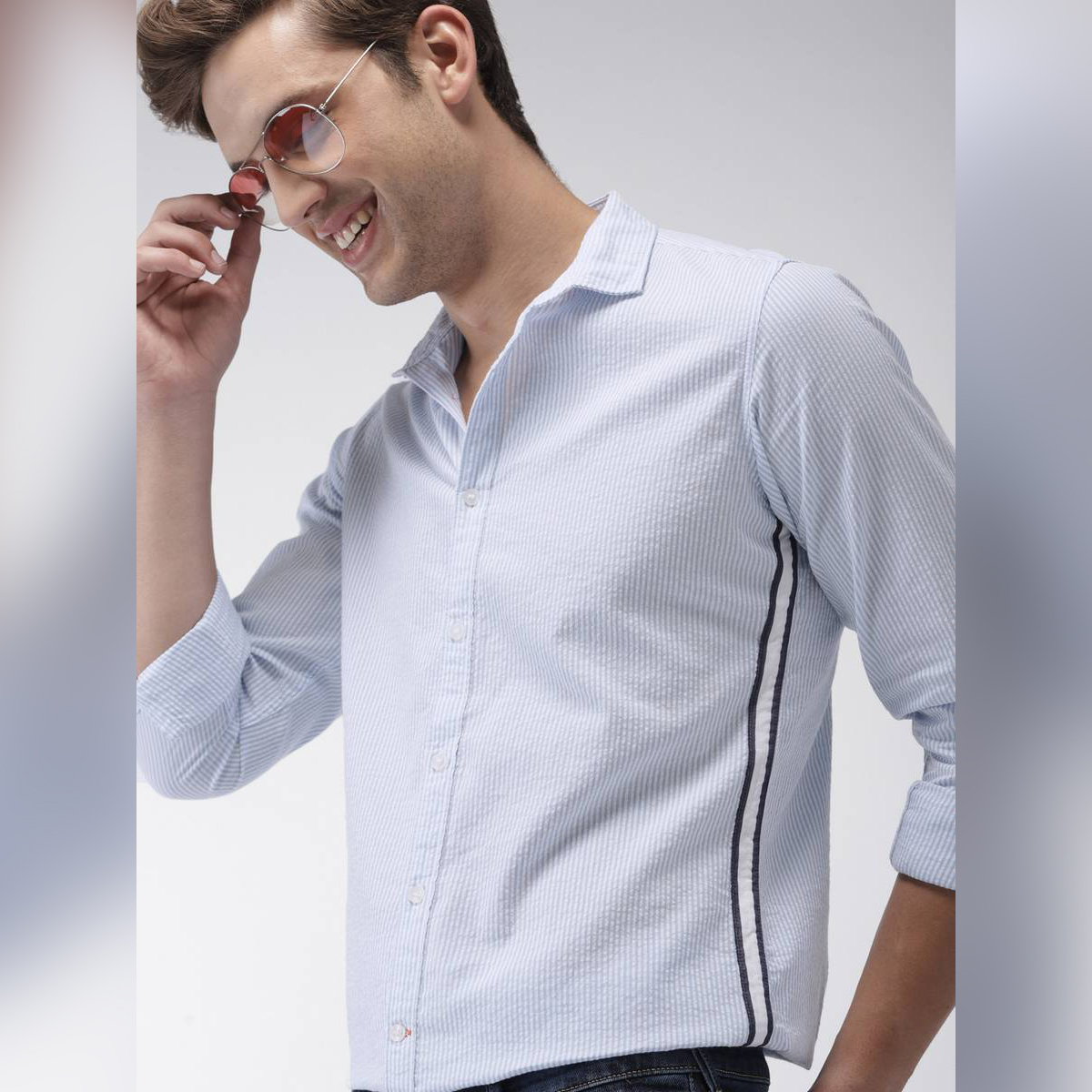 YNG Iight Blue  Premium Egyptian Cotton Formal Shirts For Men