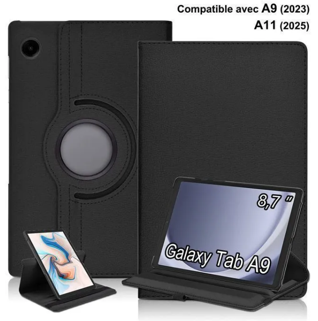 For CASE Samsung Galaxy Tab A11 (2025) 8.7 inch / Tab A9 2023 (8.7 inch) Flip Cover | 360 Degree Rotate Flip Cover | Flip Stand Cover Case for Tab A11/A9 Tablet