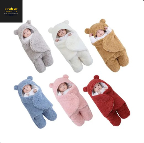 Crownstage Premium Soft Cotton Blend Baby Swaddle Blanket  Newborn to 6 Months  Unisex Wrap Sleeping Bag 13x28 Inches