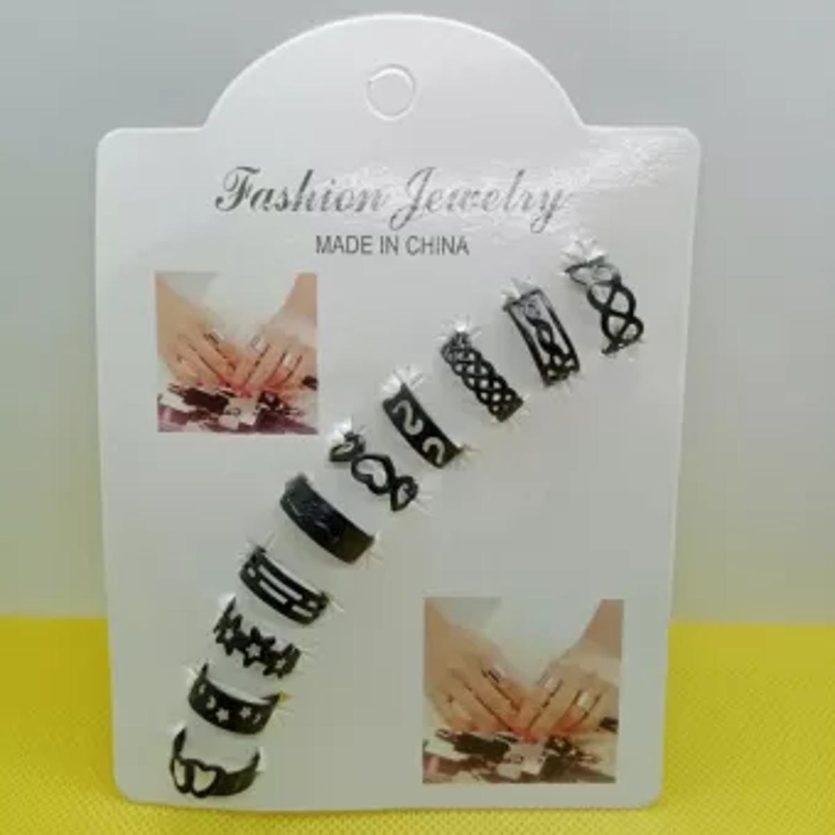 2021 Hot Sales 10 Rings New Trend Hip-Hop Women's Fashion Personality Ring Joint Ring Set Simple Retro Plain Ring Ring