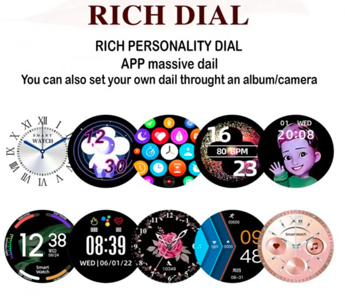 Gen9 Ladies Smartwatch with Strap HD Display 1.3 inch Screen, Bluetooth Calling, Dual Straps (Rose Gold)