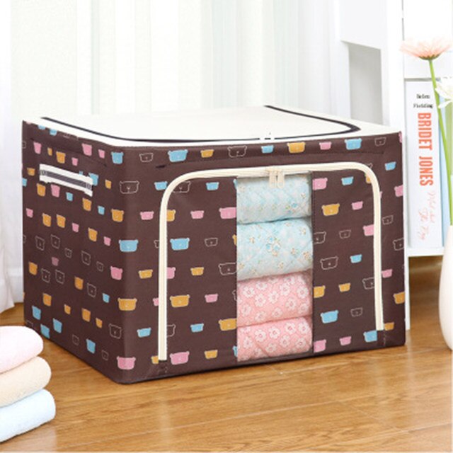 Storage Box 55Liter Foldable Storage Organizers Clothes Blanket Quilt Organizer