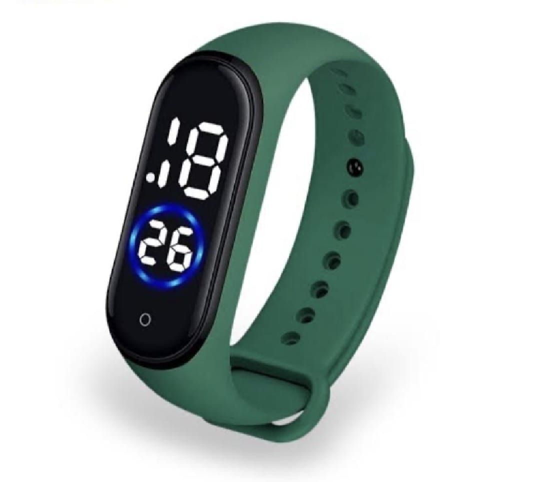 M4 Touch Waterproof Sport Led Digital Watch  for Girls | Simple & Soft Silicon Strap | Pastel Colors For Ladies Girls Boys & Kids