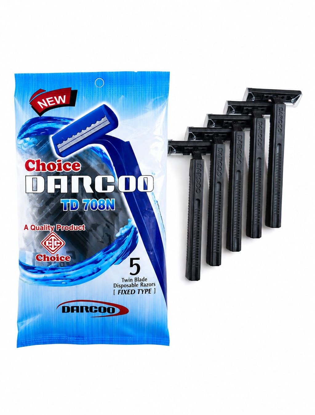 Darcoo Disposable Razor for Men - Twin Blade Shaving Razor - Smooth Shave - Facial and Body Hair Removal - Skin Friendly