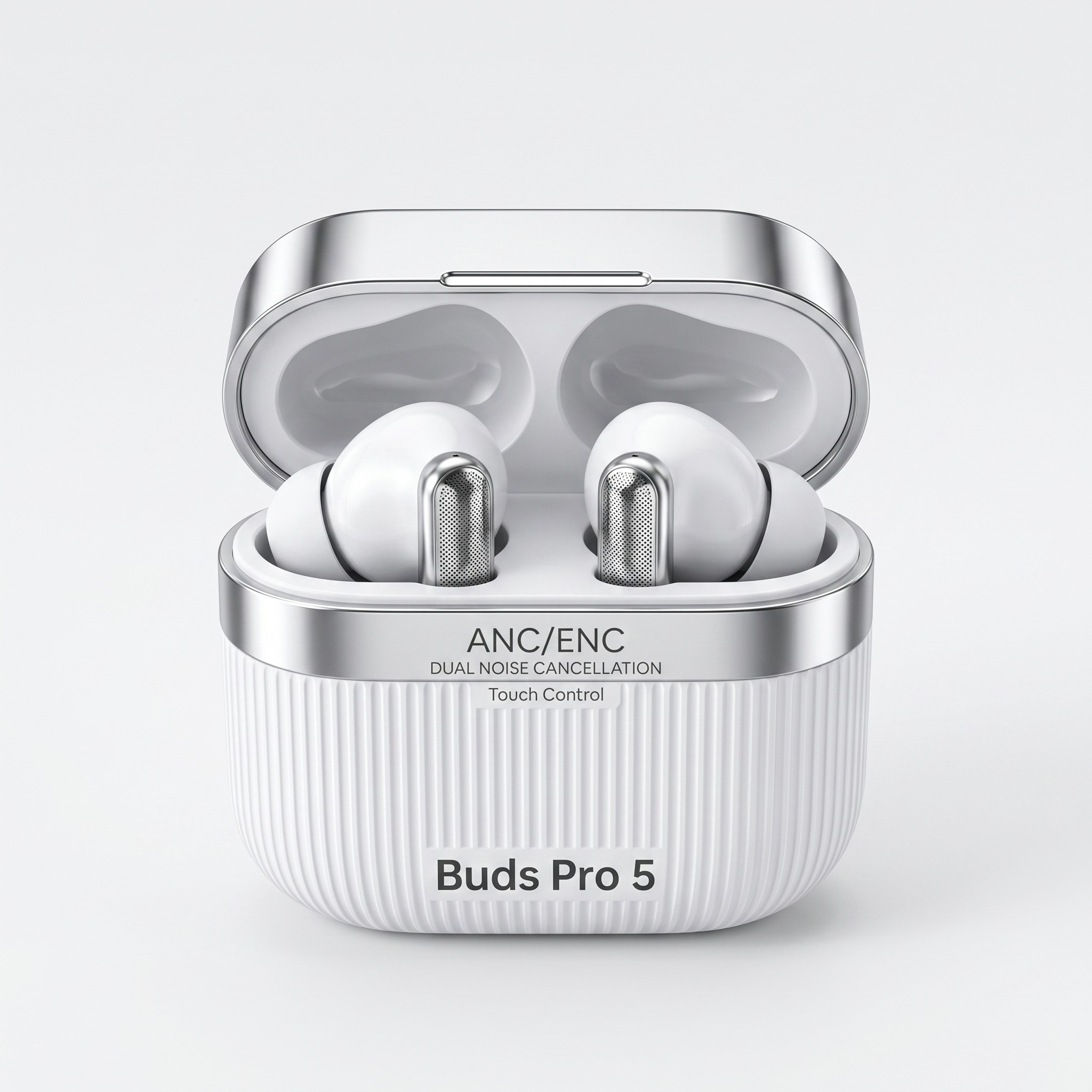 Buds Pro 5 Wireless Earbuds ANC Bluetooth 5.3 TWS Earphones with Mic, Hi-Fi Stereo Sound, Touch Control, Type-C Fast Charging, Long Battery Life