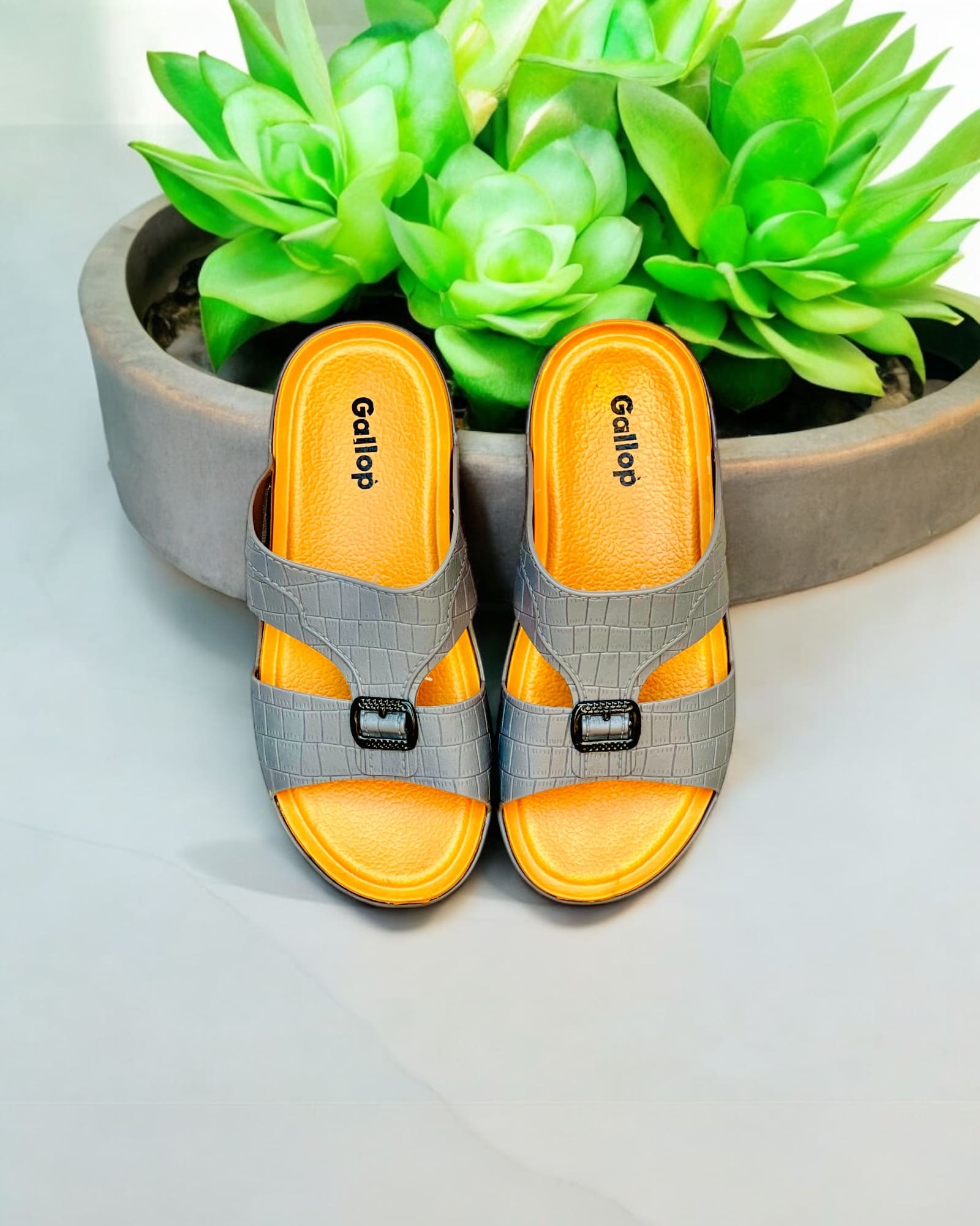 Men’s PVC Comfort Slides – Lightweight Thick Sole Arab Style Sandals | Anti-Slip Soft Slippers for Summer Casual Wear