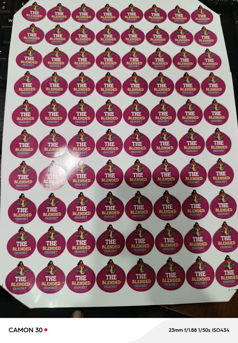 70 Custom Logo Stickers, Labels, Thank You Stickers, 1-Inch Size, High-Quality, Best Price