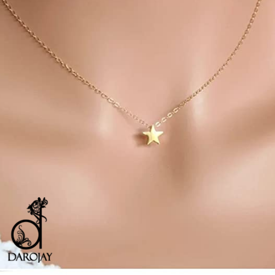 Tiny Star Charm Necklace, Delicate 