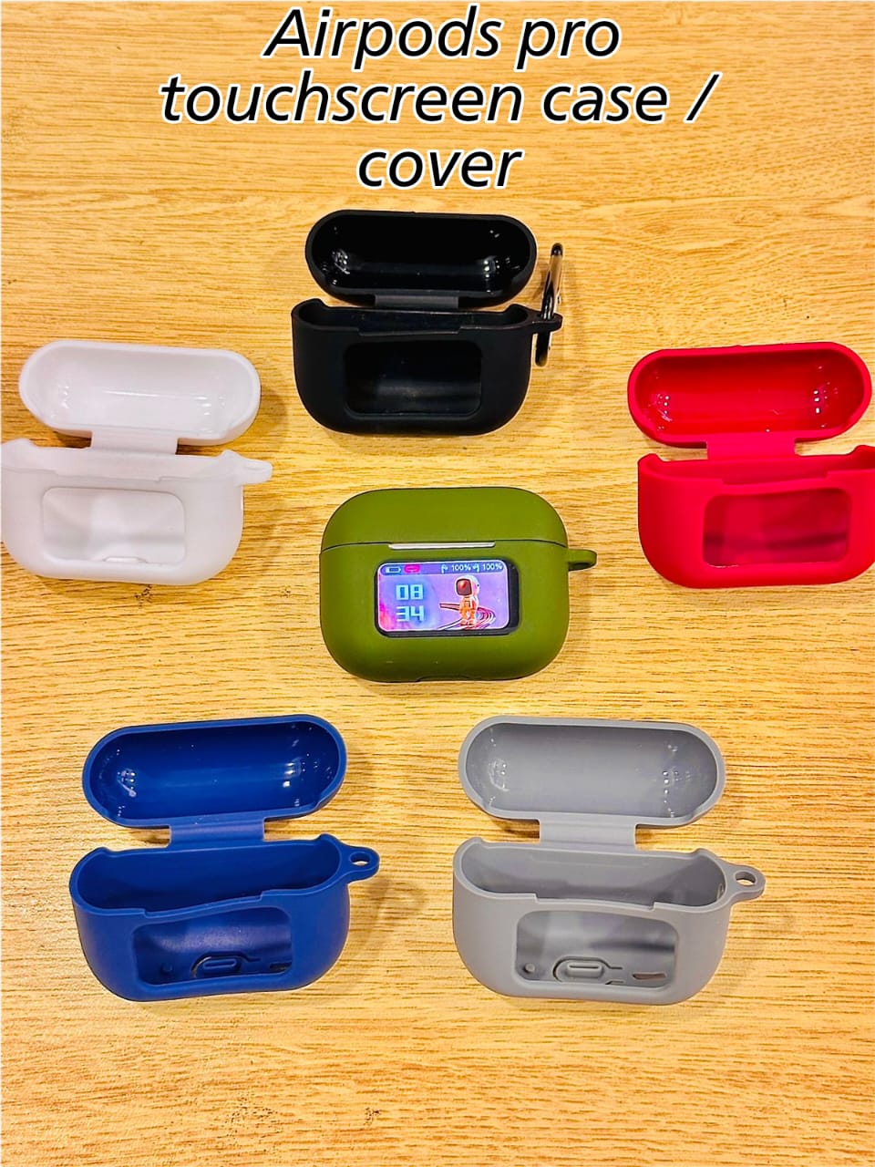 A9 pro touchscreen airpods case cover protective Silicone case