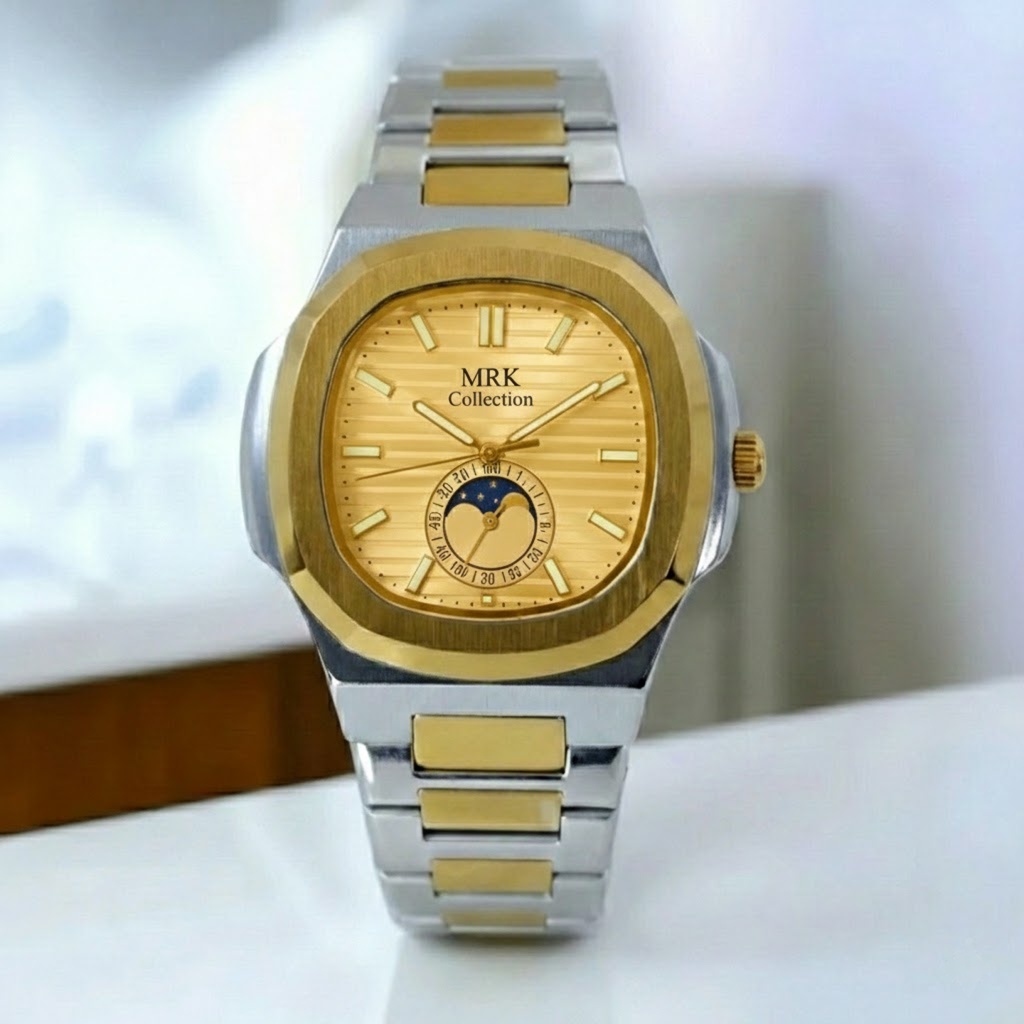 Watch for Men Rubber and Chain Strap Quartz Diver Watch Sports and Luxury Style Multiple Colors