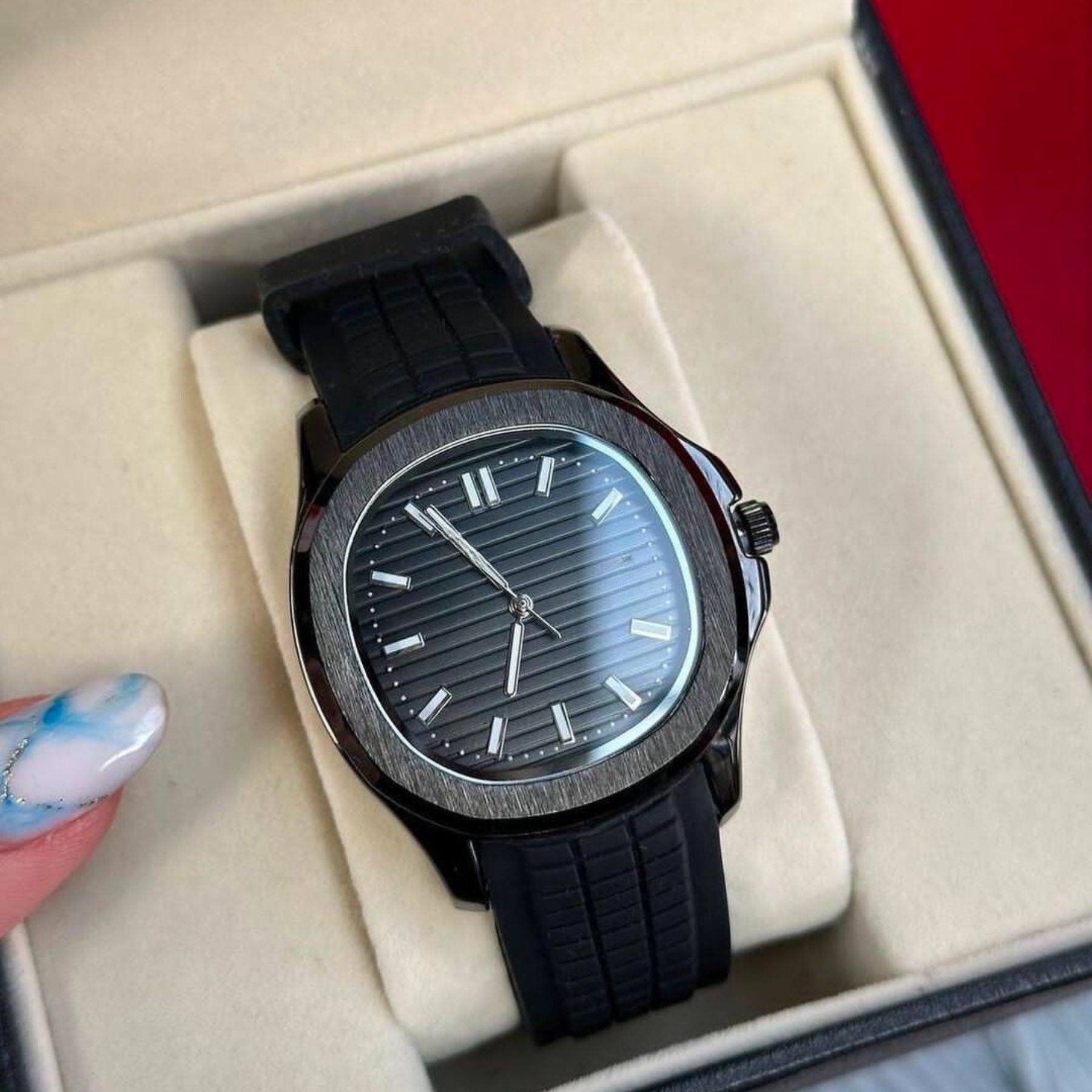 Watch For Mens Nautilus Design Rubber Strap | Watch For Girls | Watch For Men & Boys | Watch For Boys | Stylish and Durable design Perfect For Sports And Outdoor Activities Comfortable To Wear With Adjustable Strap