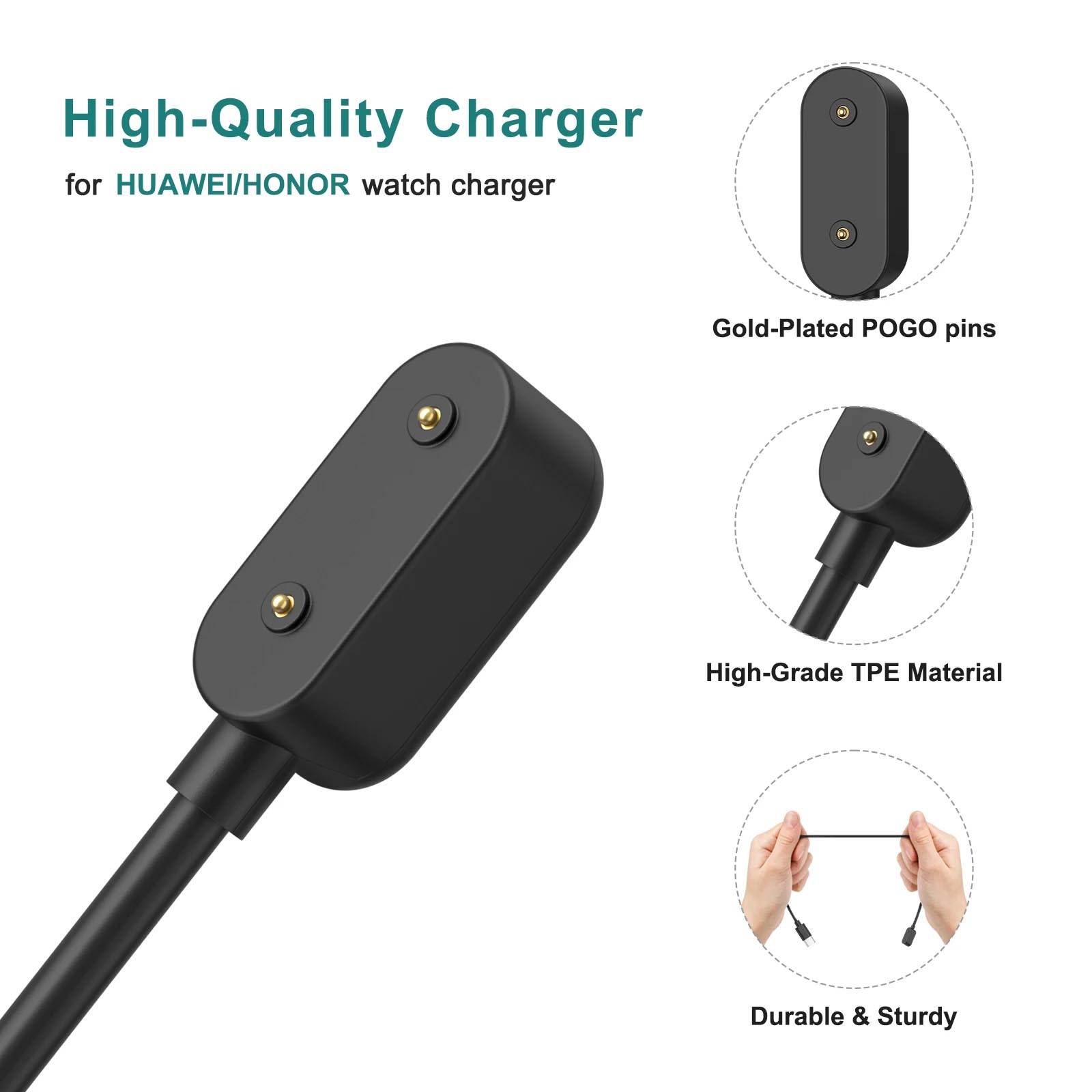 Replacement USB Magnetic Charger Compatible With Huawei Watch Fit Huawei Band 6 7 8 9 10