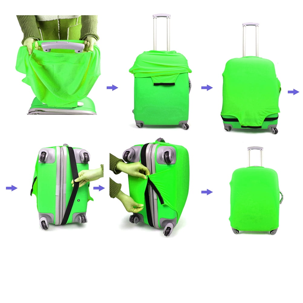 Luggage Cover Elastic Suitcase Protector for Travel | Water-Washable Suitcase Cover, Spandex Elastic Anti Scratch Luggage Protective Covers