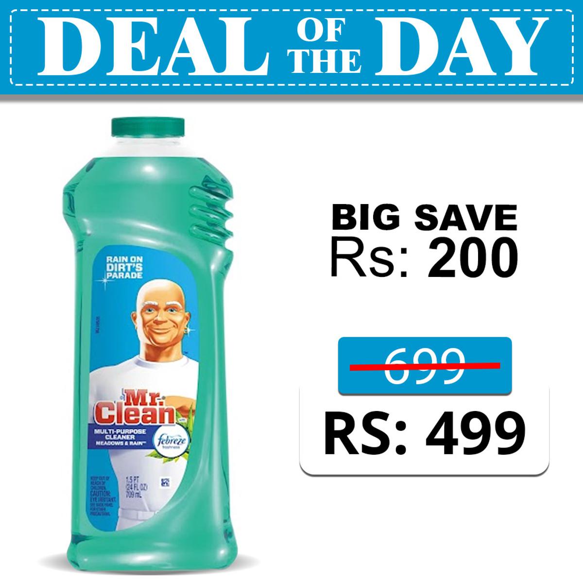 𝐖𝐁𝐌 𝐌𝐫 𝐂𝐥𝐞𝐚𝐧 MultiPurpose Cleaner (Some Scratches on Bottle & Label Damaged) 709ml Tough On