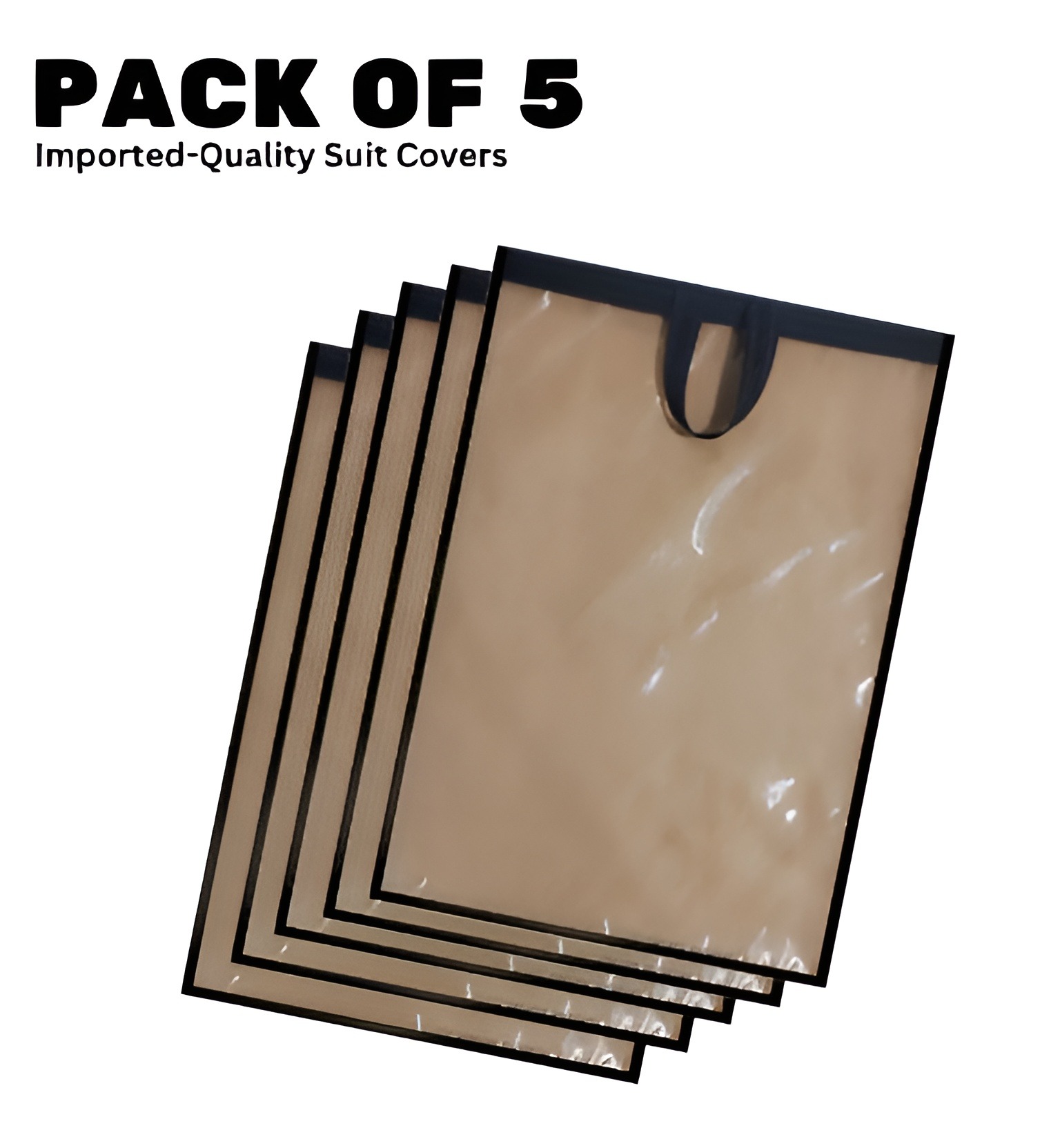 "Pack Of 1-10 Water-Proof Dress Covers Pack Wardrobe Organizer Set & Dust-Proof Suit Covers Pack For Garment Bags Pack with Zip and Handle - Quality Assured - Ideal for Storage and Travel"