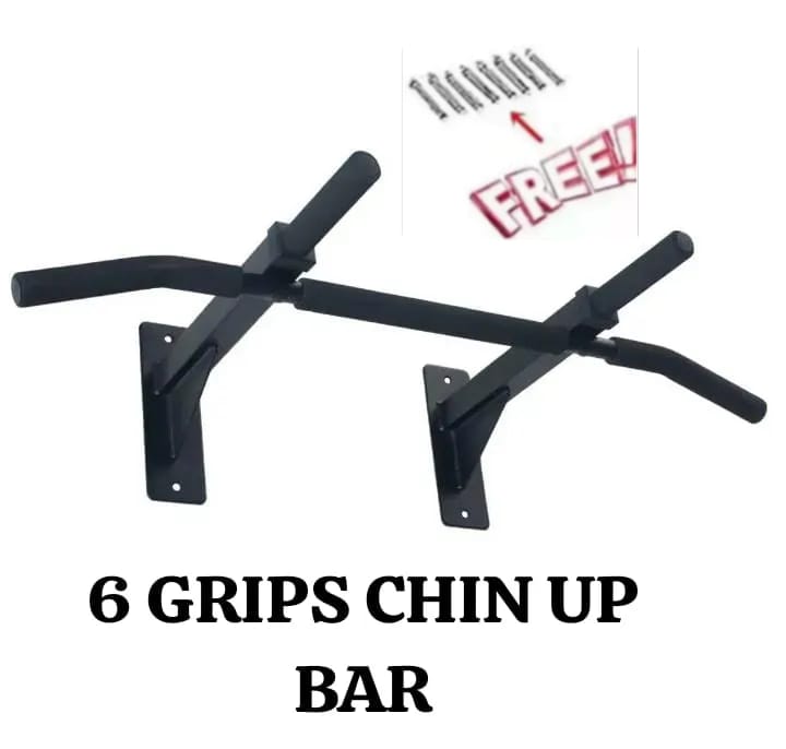 Pull up Bar Wall Mounting Chin up Bar Combo Solid Fitness Accessory for Home Gym Black