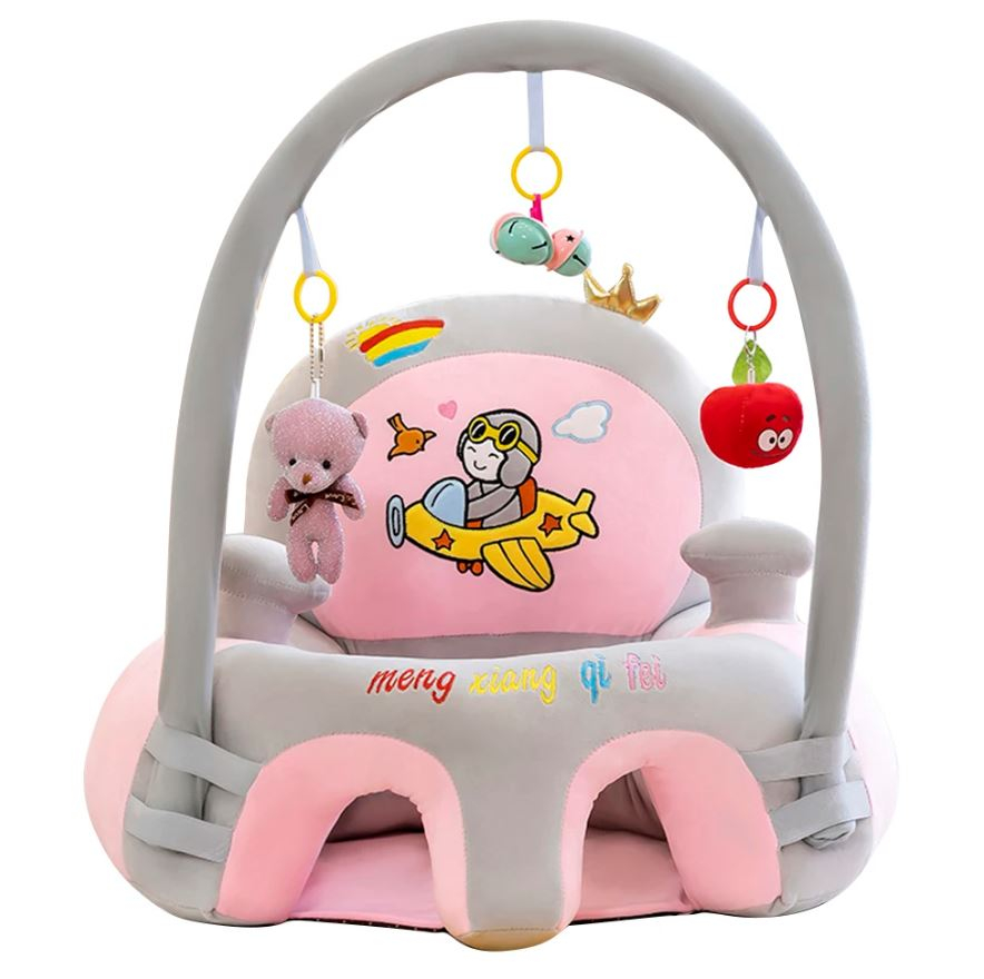 Baby Sofa Support Seat Chair Learn to Sit Padded with Rods and Toys