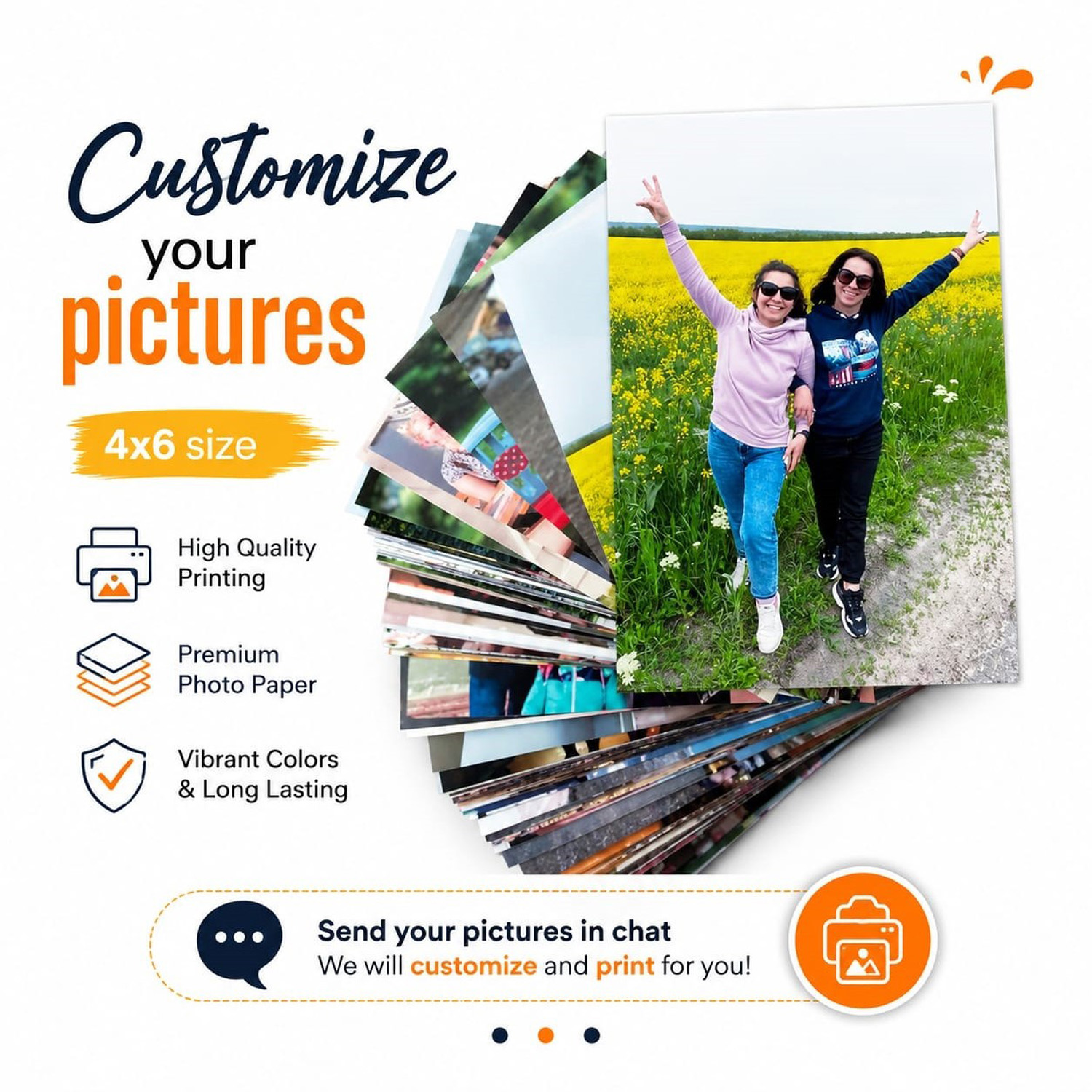 Premium 4x6 Inch Customized Photo Prints | Glossy & Shiny HD Photo Cards | High-Quality Personalized Picture Printing | Memories, Gifts & Home Decor