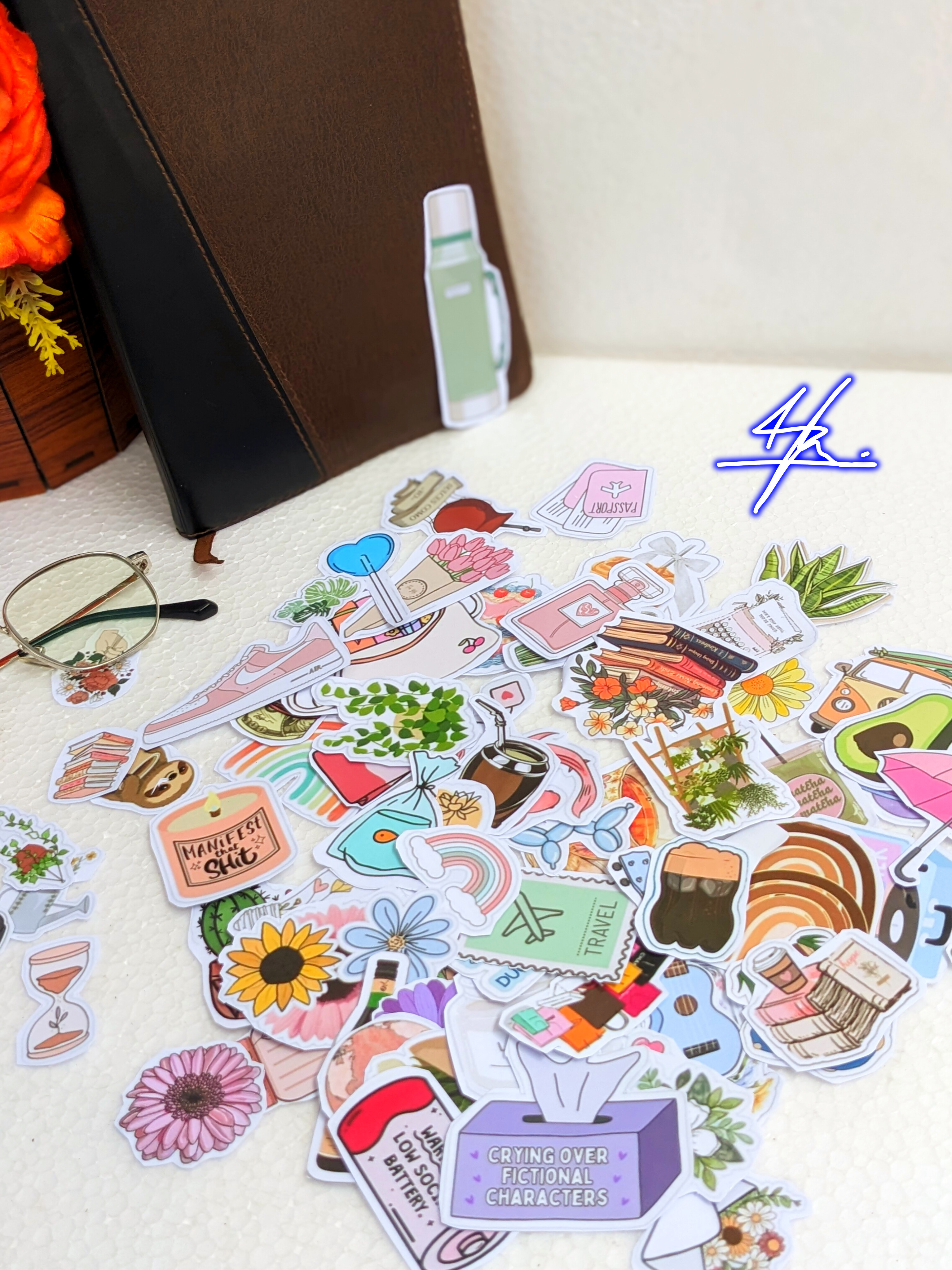 Stickers for Girls - Aesthetic Sticker - Sticker for Notebook - Pack of (10/30/50 Pack) - Express Yourself Creatively for Girls