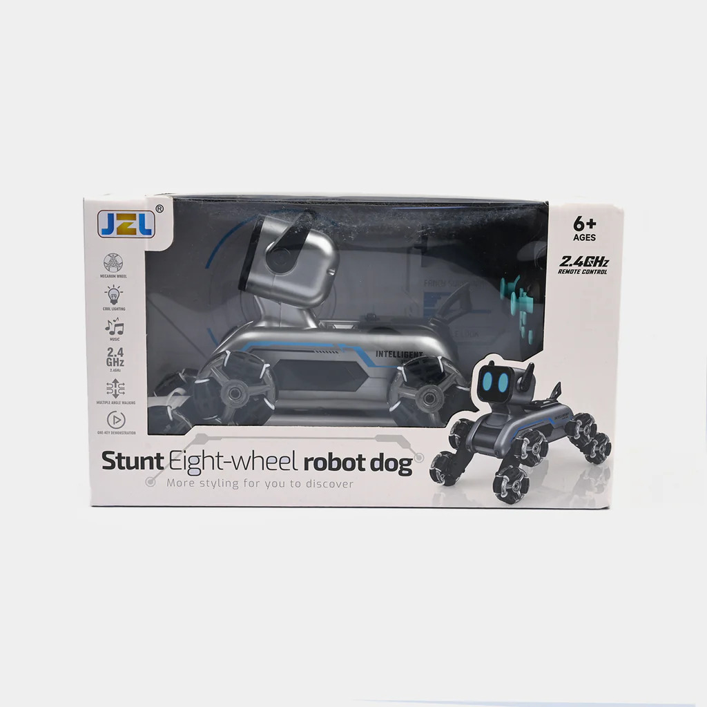 8 Wheel Drive RC Stunt Robot Dog – The Ultimate Action Toy For Kids with Cool Light, 2.4Ghz All Terrain RC Stunt-Car, Remote Control & Gesture Control Included,Coolest Gifts for Boys Girls Age 4+