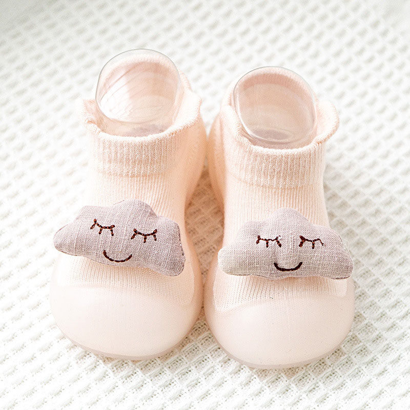 618 Months 3D Baby Infant Anti Slip Rubber Sole Shoes Cute Cartoon Soft Jelly Knitted Newborn