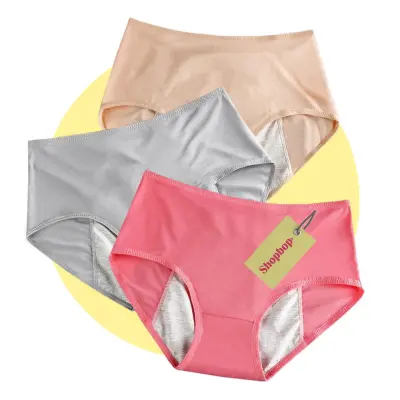 Women's Cotton Briefs Period Panties Sexy Leak Proof Menstrual
