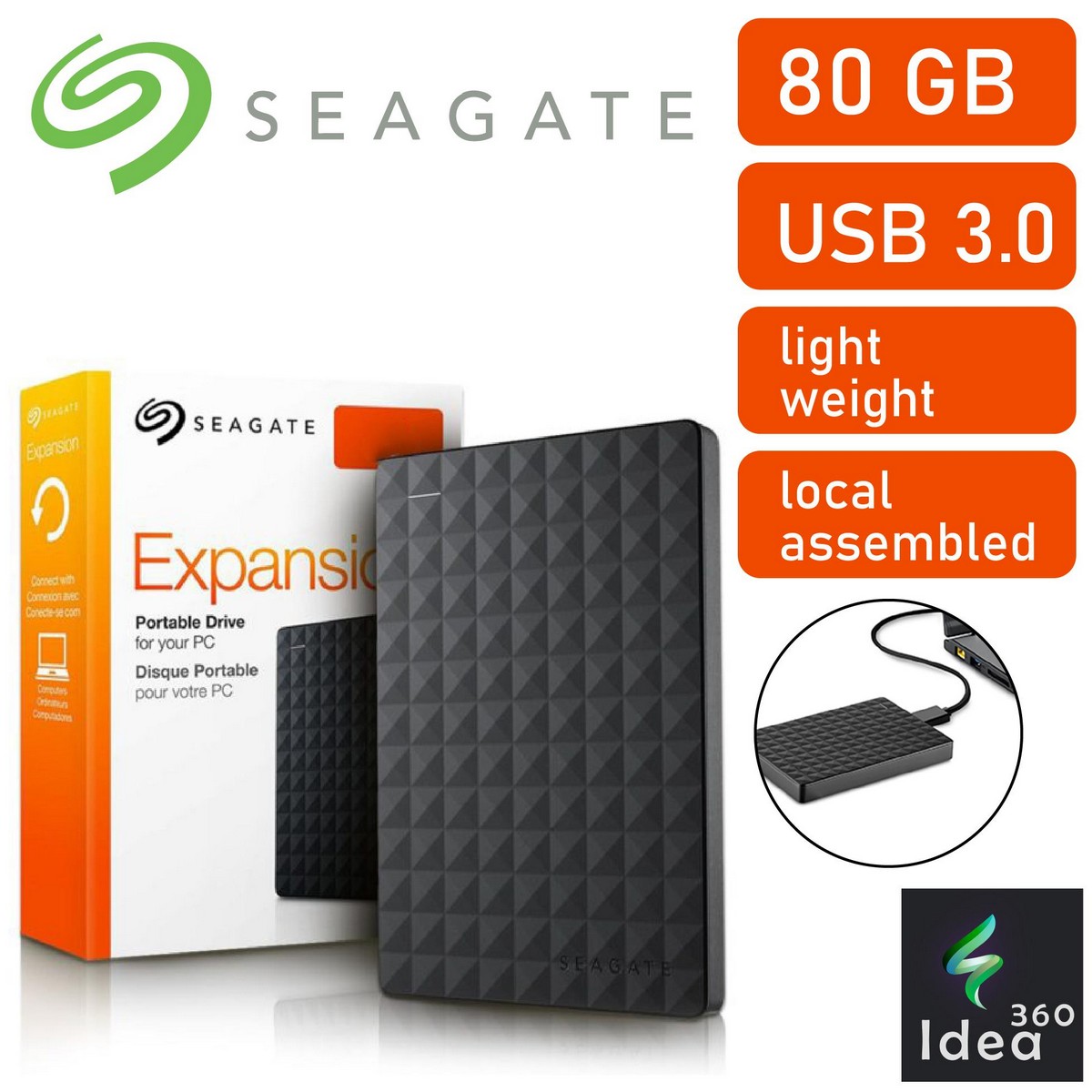 80 GB Portable Hard Drive External 80GB Hard Disk USB 3.0