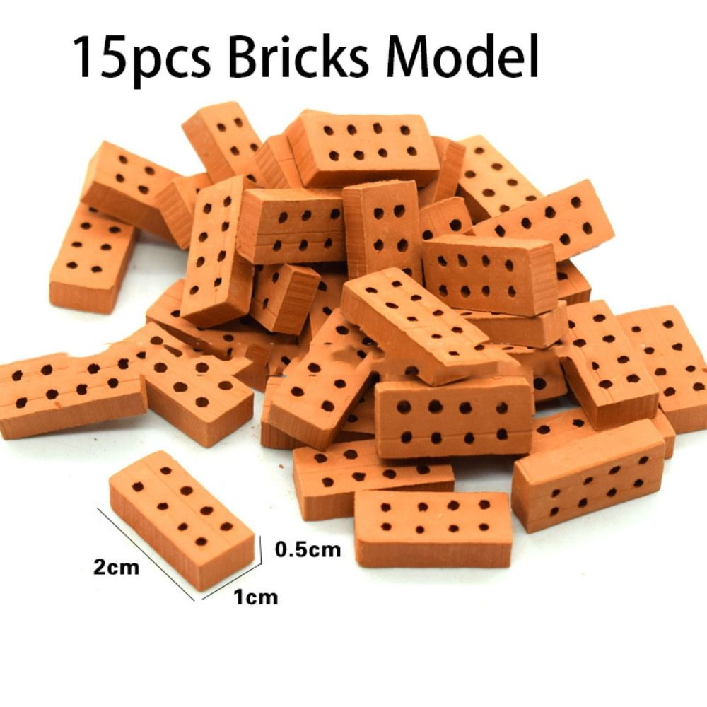 Concrete Miniature Bricks Small Real Mini Bricks Model Durable Red DIY ...