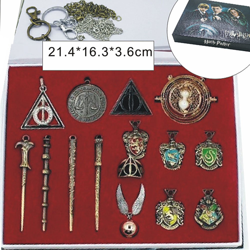 Harry Potter Wand Set with Harry Potter Necklace Keychain Gift Daraz.pk