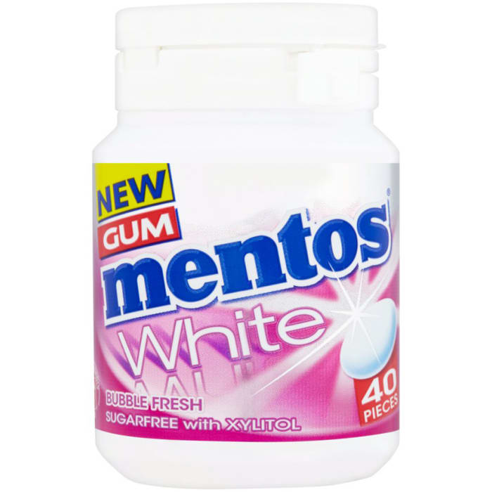 Mentos White Bubble Fresh Gum 60g