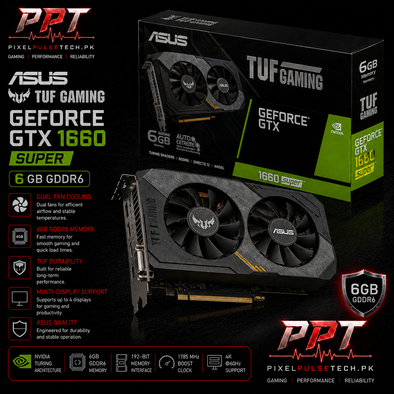 Gtx 1660 Super 6GB GDDR6 192Bit Graphic Card– PixelsPulseTech.pk
