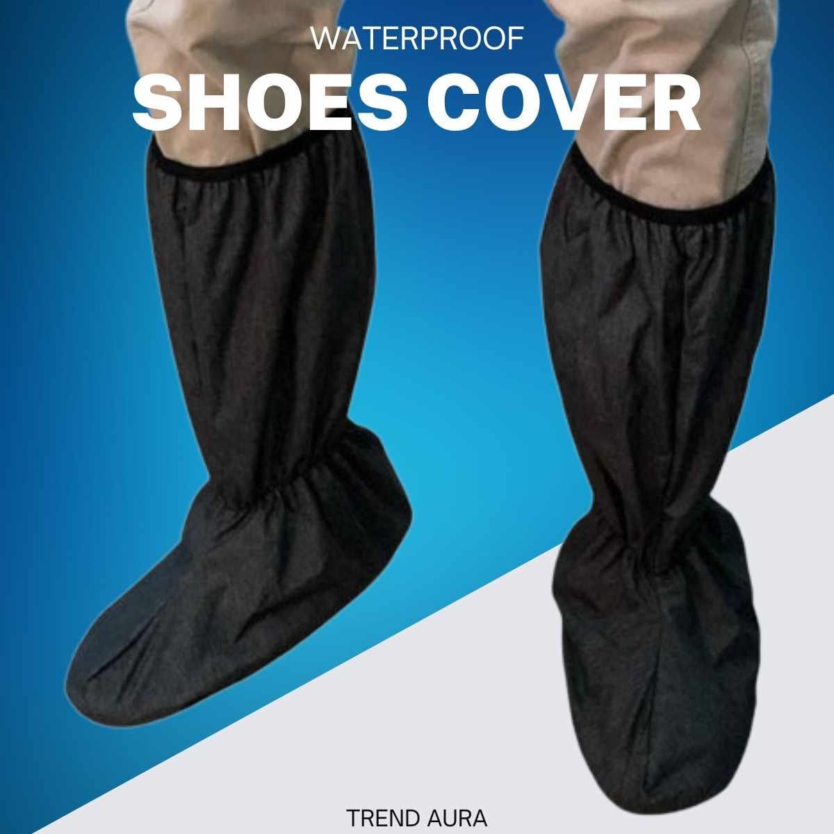 Waterproof Parachute Shoe Cover for Men & Women – Reusable Rain Boot Protector with Anti-Slip Sole & Zipper – Heavy Duty Windproof & Mudproof Shoe Covers for Bike Riding, Travel & Outdoor Use – Durable, Lightweight Monsoon Protection Gear